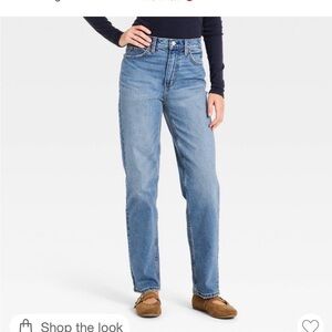 NWT Womens Universal Thread Highest Rise vintage straight Jeans 2 Reg